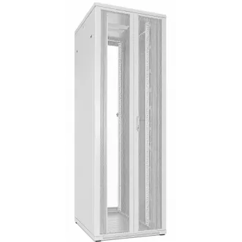 DSIT 47U 19 inch serverrack, perforerade dubbeldörrar fram och bak, vit, 800x1000x2200 mm (DS8047DD-W)