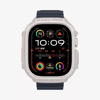 Spigen Rugged Armor skal för Apple Watch Ultra 1/2/3 (49 mm) - Dune Beige