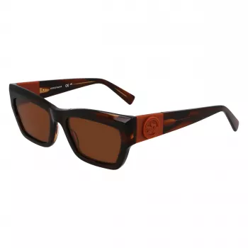 Longchamp LO763S-211 damsolglasögon, Havana-båge, brunt gradientglas, 53 mm