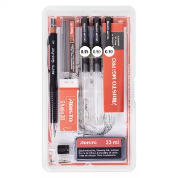 ARISTO mg1 pro Studio tekniskt ritning tuschpennaset svart (AR64150)