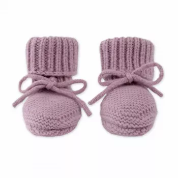 Lodger inomhussko Merino-ull babybooties, Mauve, 0-6 månader