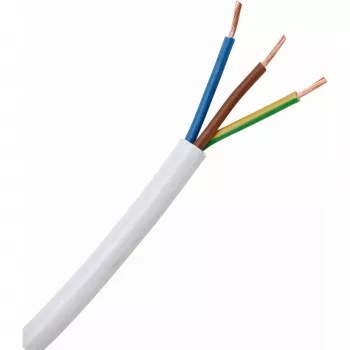 HEINRICH KOPP H05VV5-F 3G 1mm² vit PVC-oljebeständig flexibel kabel 10m 151710849