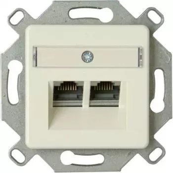 HEINRICH KOPP Cat.6a skärmad RJ45 nätverksuttagsinsats, aluminium, 1-port, LSA 920100004
