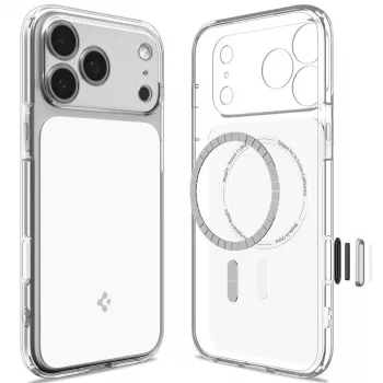 Spigen Ultra Hybrid T Mag MagSafe skal för iPhone 18 Pro Max / 17 Pro Max - glansigt vit