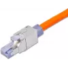 Wirewin WKS FK RJ45 KAT6A fältmonterbar RJ45-kontakt, Cat6A, skärmad, verktygsfri, zinkgjutgods, guldkontakter, för 22-24 AWG, 6-9mm kabel