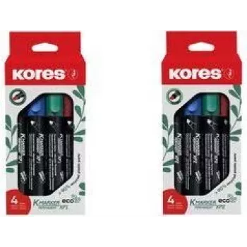 Kores ECO XP1 permanentmarker, rund spets, 3 mm, olika färger, 4-pack M20764