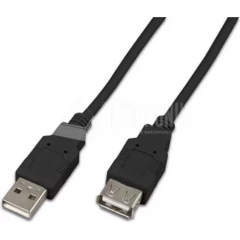 Wirewin USB A-A MF 0.5 SW USB 2.0 Extension Cable, 0.5 m, Black