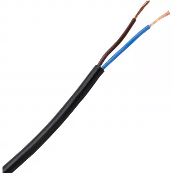 HEINRICH KOPP H03VV-F 2x0,75mm² svart flexibel PVC-kabel 10m 152210845