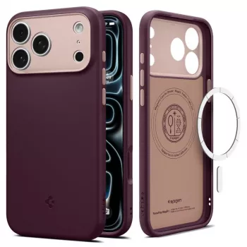 Spigen Nano Pop Mag MagSafe skal för iPhone 18 Pro Max / 17 Pro Max – Burgundy Bean
