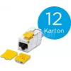Wirewin WKS JACK KAT6A SLIM 12 CAT6A 10 Gigabit Ethernet skärmad keystone-modul, 12-pack