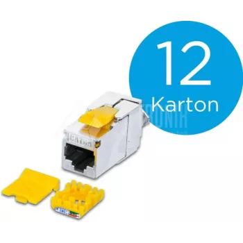 Wirewin WKS JACK KAT6A SLIM 12 CAT6A 10 Gigabit Ethernet skärmad keystone-modul, 12-pack