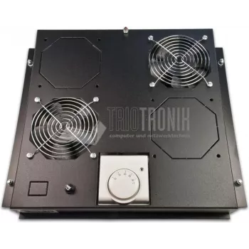 Wirewin FAN ROOF 2V BL rackkylfläktenhet, 2 fläktar, 230V, 460 m³/h, svart