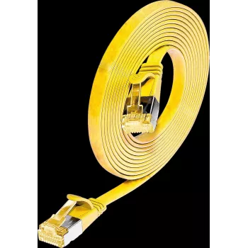 Wirewin Cat6A Slim Ethernet patchkabel U/FTP flat gul 1m 10Gbps PKW-STP-SLIM-K6A 1.0 GE