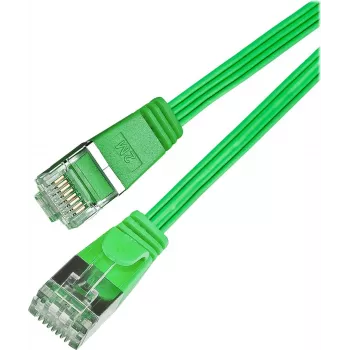 Wirewin Cat.6 Slim patchkabel, STP (PIMF), 0,1 m, grön PKW-STP-SLIM-KAT6 0.1 GN