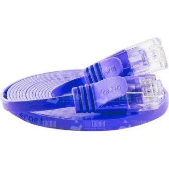Wirewin Triotronik 0,15m Cat6 U/UTP Slim Ethernet patchkabel, RJ45 kontakt till kontakt, violett PKW-SLIM-KAT6 0.15 VT