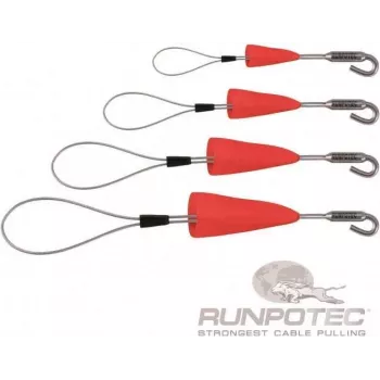 RUNPOTEC RUNP RUNPOFIX Cable Pulling Loop Set with Hook and Protective Cap, 4-Piece (10159)