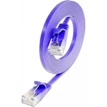Wirewin Triotronik Cat6 U/UTP patchkabel, 3 m, RJ45 till RJ45, kontakt till kontakt, koppar, violett PKW-SLIM-KAT6 3.0 VT