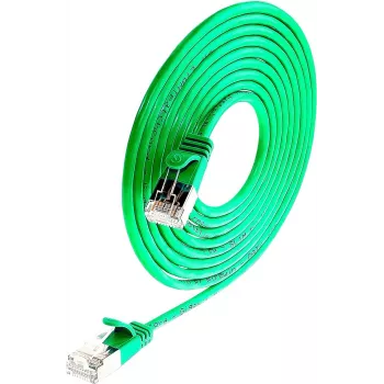 Wirewin Triotronik PKW-LIGHT-STP-K6 1.0 GN Cat6 STP-patchkabel, RJ-45 kontakt till kontakt, 1 m, grön
