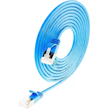 Wirewin Light patchkabel rund U/FTP Cat 6a blå 0,1 m Slim PKW-LIGHT-STP-K6A 0.1 BL