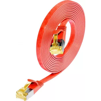 Wirewin Cat6a U/FTP Slim Ethernet patchkabel RJ45 0,5 m röd PKW-STP-SLIM-K6A 0.5 RT