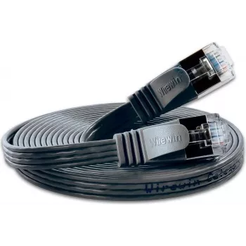 Wirewin SLIM S6 7,5 m svart Cat.6 Slim Ethernet patchkabel STP PIMF PKW-STP-SLIM-KAT6 7.5 SW