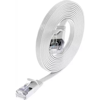 Wirewin Triotronik PKW-STP-SLIM-KAT6 7.5 WS Cat6 U/FTP Slim nätverks-patchkabel, RJ45 kontakt till kontakt, 7,5 m, vit