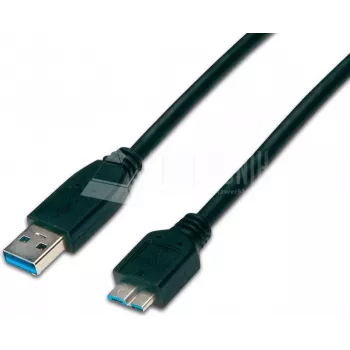 Wirewin USB 3.0 A-MB MM 3.0 SW - 3 m USB-A till Micro-B-kabel, svart