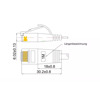 Wirewin PKW-TOUGH-STP-K6 2.0 SLIM Tough STP Cat6 U/FTP patchkabel, 2 m, grå