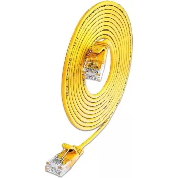 Wirewin SLIM KAT6A 10 Gigabit Light-patchkabel, U/UTP, Ø 3,6 mm, gul, 0,1 m SLIM-L-UU-K6A 0.1 YE