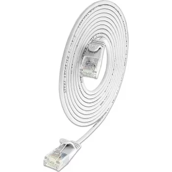 Wirewin SLIM KAT6A 10 Gigabit Light-patchkabel rund, U/UTP, Ø 3,6 mm, vit (SLIM-L-UU-K6A 0.15 WT)