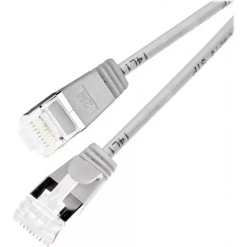 Wirewin Lightpatch-kabel rund U/FTP Cat 6a grå 0,1 m slimmad flexibel PoE PKW-LIGHT-STP-K6A 0.1