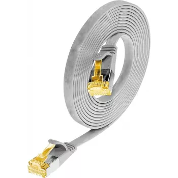 Wirewin Cat6a U/FTP Slim patchkabel RJ45 kontakt till kontakt, 1 m, grå PKW-STP-SLIM-K6A 1.0