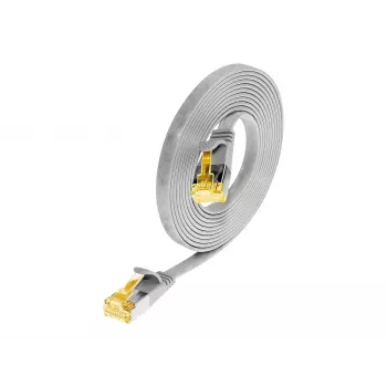 Wirewin Cat6a U/FTP Slim patchkabel RJ45 kontakt till kontakt, 1 m, grå PKW-STP-SLIM-K6A 1.0
