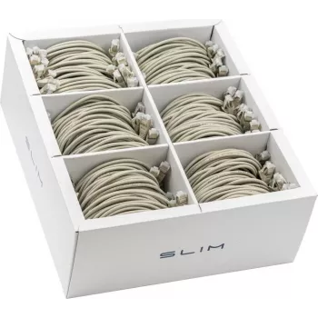 Wirewin SLIM KAT6A 10 Gigabit Light patchkabel, 0,5 m, U/FTP, Ø 3,8 mm, grå, 90-pack (SLIM-LS-K6A 0.5 90)