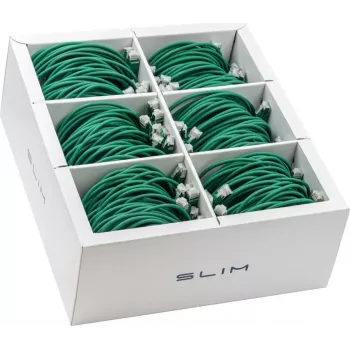 Wirewin SLIM-LS-K6A 3.0 GN 36 - Cat6A Slim Ethernet-patchkabel, 3 m, grön, 36-pack