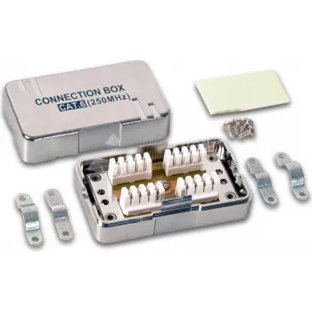 Wirewin CB KAT6 STP skärmat nätverksuttag, 2x RJ45, utanpåliggande montering, grå