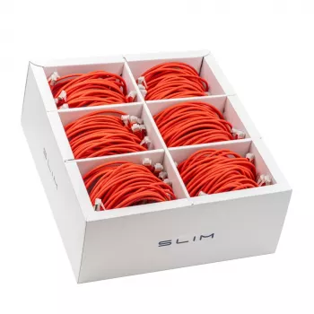 Wirewin SLIM-LS-K6A 3.0 RD 36 Cat6a U/FTP Slim patchkabel, 3 m, röd, 36-pack