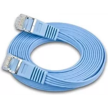 Wirewin Triotronik 0,15 m Cat6 U/FTP Slim Ethernet-patchkabel, RJ45 kontakt till kontakt, blå PKW-STP-SLIM-KAT6 0.15 BL