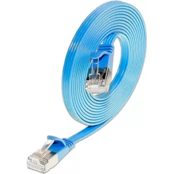 Wirewin Triotronik 0,15 m Cat6 U/FTP Slim Ethernet-patchkabel, RJ45 kontakt till kontakt, blå PKW-STP-SLIM-KAT6 0.15 BL