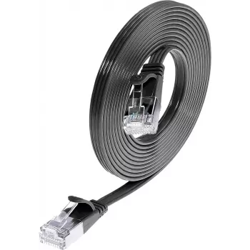 Wirewin Cat6 U/FTP Slim Ethernet-patchkabel, RJ45 kontakt till kontakt, 0,25 m, svart PKW-STP-SLIM-KAT6 0.25 SW