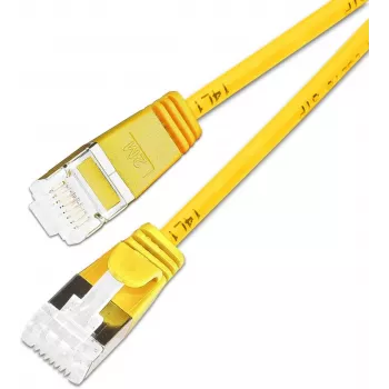 Wirewin SLIM KAT6A 10 Gigabit Light patchkabel, U/FTP, Ø 3,8 mm, gul, 0,15 m (PKW-LIGHT-STP-K6A 0.15 GE)