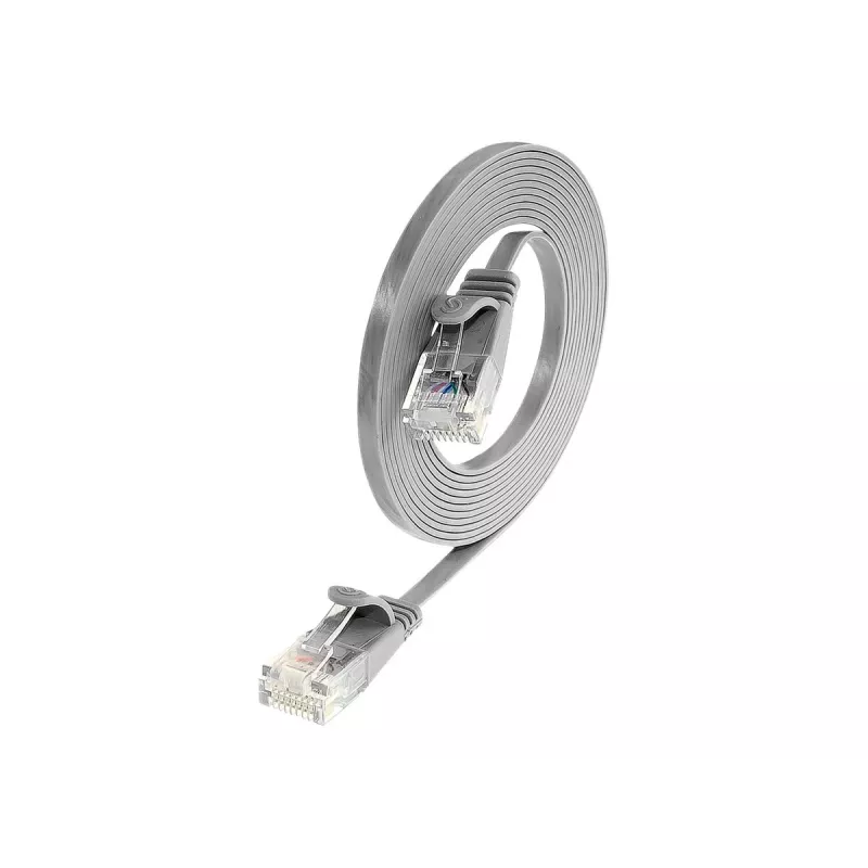 Wirewin Cat.6 U/UTP Slim Ethernet patchkabel, 0,75 m, grå PKW-SLIM-KAT6 0.75