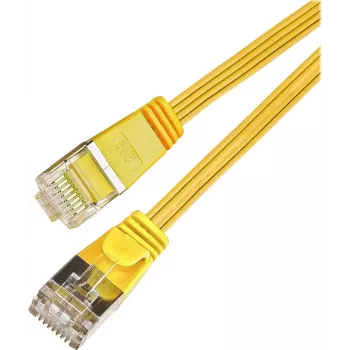 Wirewin SLIM S6 15 GE - Cat.6 SLIM patchkabel, STP (PIMF), 15 m, gul PKW-STP-SLIM-KAT6 15.0 GE