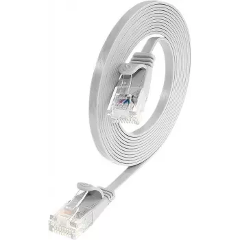 Wirewin Triotronik PKW-SLIM-KAT6 1.5 WS Cat6 U/UTP Slim Ethernet patchkabel, RJ-45 kontakt till kontakt, vit, 1,5 m