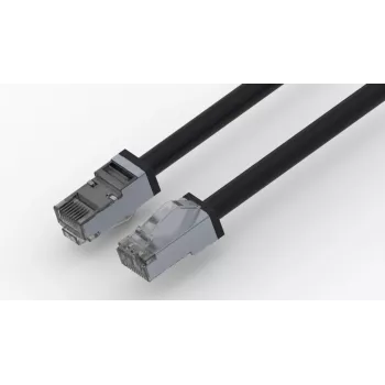 Wirewin Outdoor CAT6A S/FTP patchkabel, 30 m, svart PKW-OUT-SF-K6A-PUR 30.0