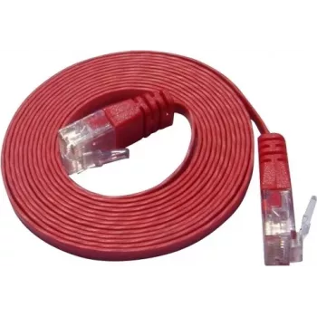 Wirewin Cat.6 Slim Ethernet patchkabel U/UTP 15 m röd PKW-SLIM-KAT6 15.0 RT