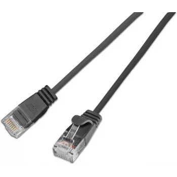 Wirewin SLIM KAT6A 10 Gigabit Light patchkabel rund, U/UTP, Ø 3,6 mm, svart (SLIM-L-UU-K6A 0.1 BK)