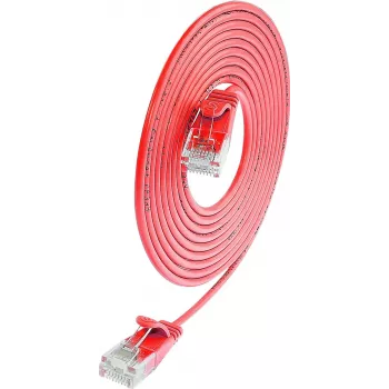 Wirewin SLIM UL6 2 RT - Cat.6 Slim-Light-kabel, U/UTP, 2,0 m, röd (PKW-LIGHT-K6 2.0 RT)