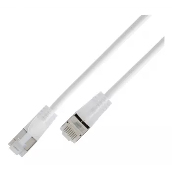 Wirewin SLIM KAT6A 10 Gigabit Light patchkabel, U/UTP, Ø 3,6 mm, vit, 0,25 m SLIM-L-UU-K6A 0.25 WT