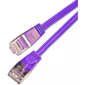 Wirewin Triotronik Cat6 U/FTP Slim Ethernet-patchkabel, 2 m, RJ45 kontakt till kontakt, koppar, violett PKW-STP-SLIM-KAT6 2.0 VT
